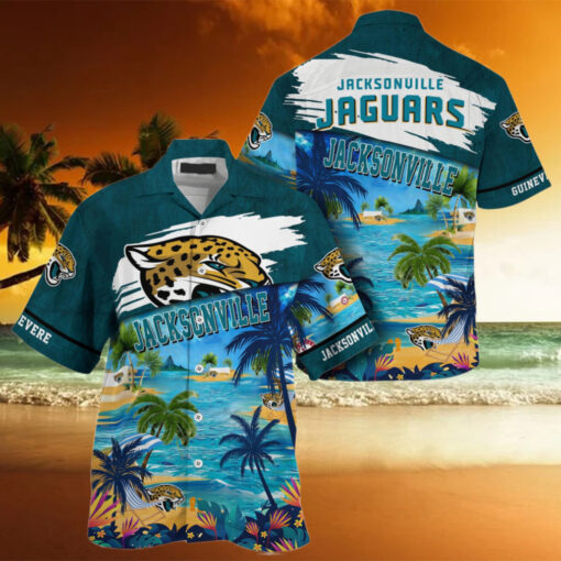 NFL Jacksonville Jaguars Palm Tree Hot Summer Hawaiian Shirt Gifts Sport Fans