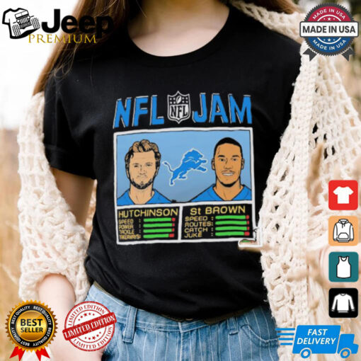NFL Jam Aidan Hutchinson and St Brown Detroit Lions shirt