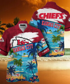 NFL Kansas City Chiefs Palm Tree Hot Summer Hawaiian Shirt Gifts Sport Fans