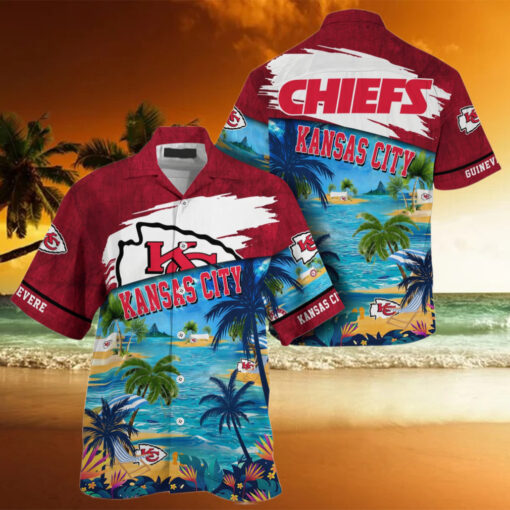NFL Kansas City Chiefs Palm Tree Hot Summer Hawaiian Shirt Gifts Sport Fans