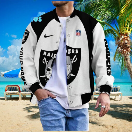 NFL Las Vegas Raiders Personalized Baseball Jacket