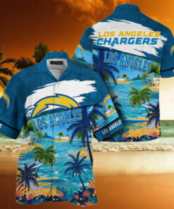 NFL Los Angeles Chargers Palm Tree Hot Summer Hawaiian Shirt Gifts Sport Fans