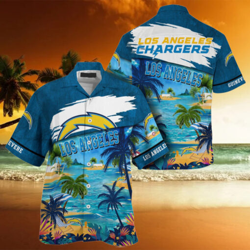 NFL Los Angeles Chargers Palm Tree Hot Summer Hawaiian Shirt Gifts Sport Fans