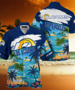 NFL Los Angeles Rams Palm Tree Hot Summer Hawaiian Shirt Gifts Sport Fans