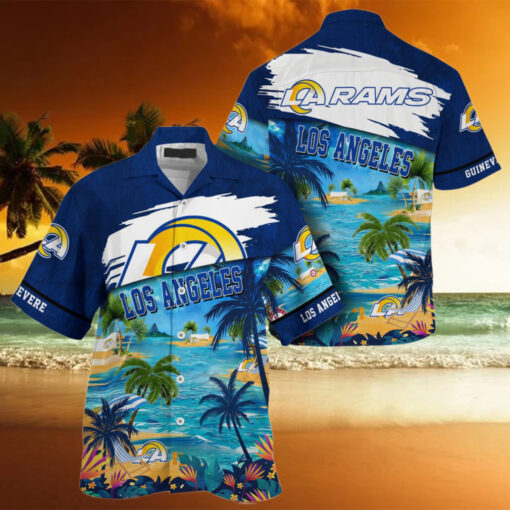 NFL Los Angeles Rams Palm Tree Hot Summer Hawaiian Shirt Gifts Sport Fans