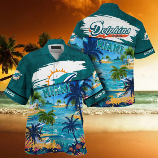 NFL Miami Dolphins Palm Tree Hot Summer Hawaiian Shirt Gifts Sport Fans