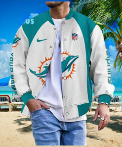 NFL Miami Dolphins Personalized Baseball Jacket
