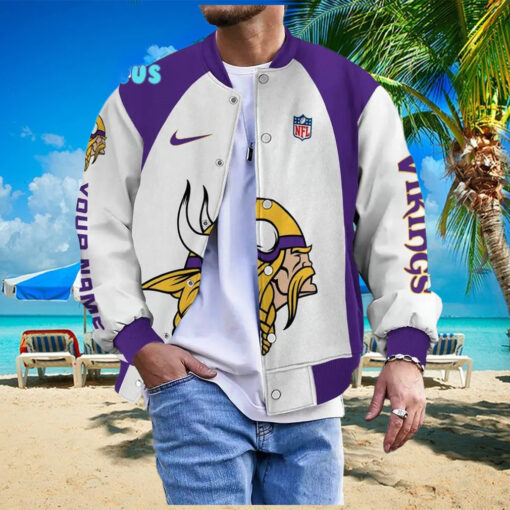 NFL Minnesota Vikings Personalized Baseball Jacket