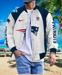 NFL New England Patriots Personalized Baseball Jacket