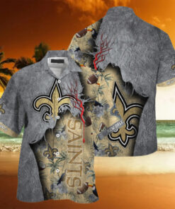 NFL New Orleans Saints Football Team Summer God Hawaii Shirt – Elegant Hawaiian design featuring the New Orleans Saints logo, ideal for summer and dedicated football fans.