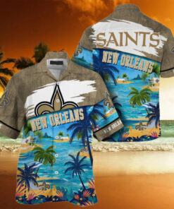 NFL New Orleans Saints Palm Tree Hot Summer Hawaiian Shirt Gifts Sport Fans