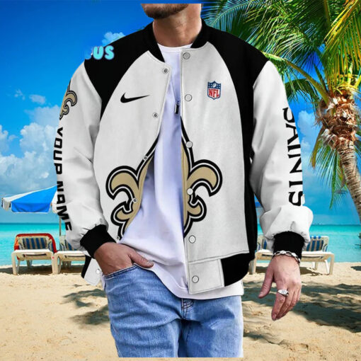 NFL New Orleans Saints Personalized Baseball Jacket