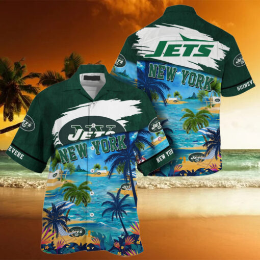 NFL New York Jets Palm Tree Hot Summer Hawaiian Shirt Gifts Sport Fans
