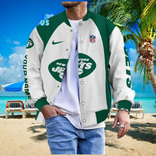 NFL New York Jets Personalized Baseball Jacket