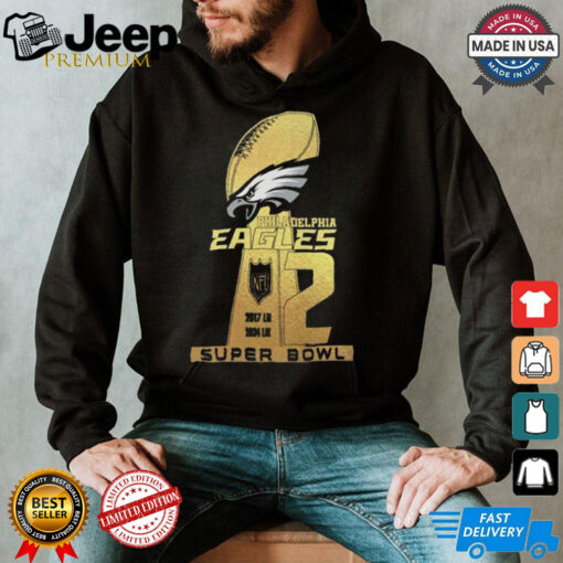 NFL Philadelphia Eagles 2 Super Bowl New Design T Shirt