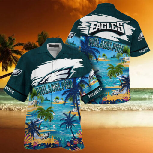 NFL Philadelphia Eagles Palm Tree Hot Summer Hawaiian Shirt Gifts Sport Fans