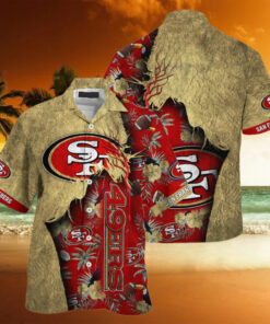 NFL San Francisco 49ers Football Team Summer God Hawaii Shirt – Vibrant Hawaiian design featuring the San Francisco 49ers logo, perfect for summer and football fans.