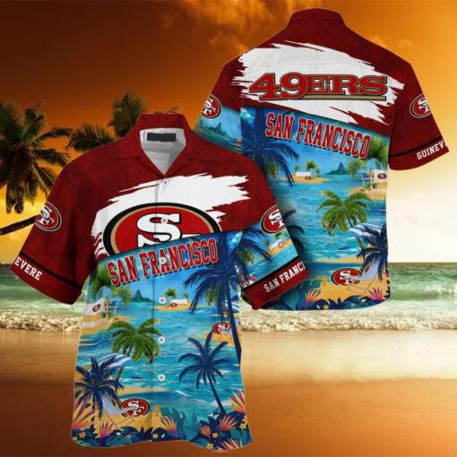 NFL San Francisco 49ers Palm Tree Hot Summer Hawaiian Shirt Gifts Sport Fans
