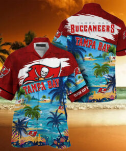 NFL Tampa Bay Buccaneers Palm Tree Hot Summer Hawaiian Shirt Gifts Sport Fans