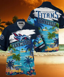 NFL Tennessee Titans Palm Tree Hot Summer Hawaiian Shirt Gifts Sport Fans