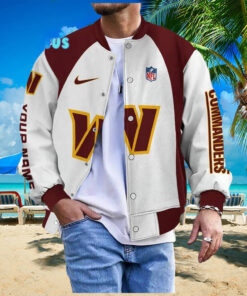 NFL Washington Commanders Personalized Baseball Jacket