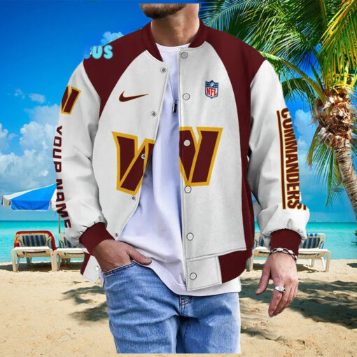 NFL Washington Commanders Personalized Baseball Jacket