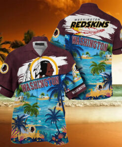 NFL Washington Redskins Palm Tree Hot Summer Hawaiian Shirt Gifts Sport Fans