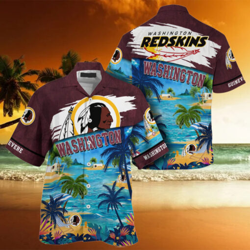 NFL Washington Redskins Palm Tree Hot Summer Hawaiian Shirt Gifts Sport Fans