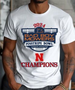 Nebraska Cornhuskers 2024 Bad Boy Mowers Pinstripe Bowl Champions Yankee Stadium shirt