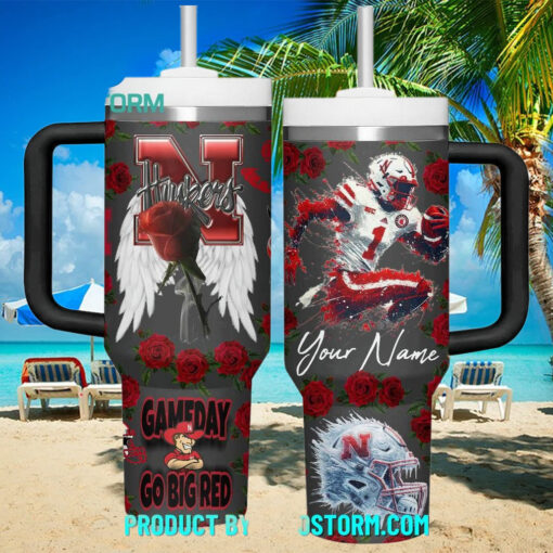 Nebraska Cornhuskers Go Big Red Personalized Stanley Tumbler