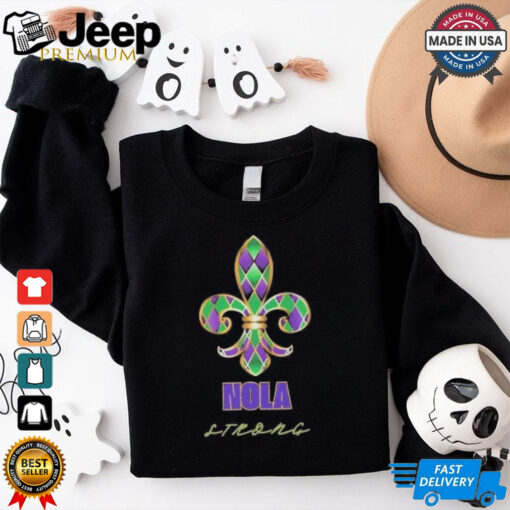 Nola Strong New Orleans Mardi Gras Logo T shirt