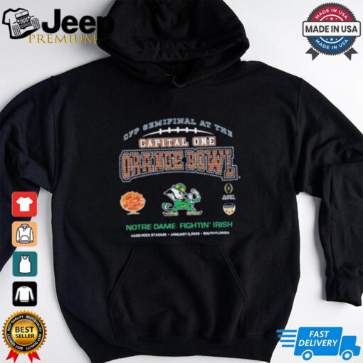 Notre Dame Capital One Orange Bowl 2025 CFP Semifinal Fashion Rhinestone Top Shirt