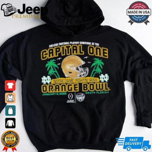 Notre Dame Fighting Irish 2025 Capital One Orange Bowl Helmet January 9 Shirt