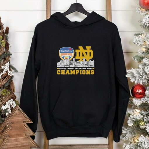 Notre Dame Fighting Irish Skyline Players Name 2024 2025 Orange Bowl Champions Shirt