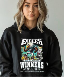 Philadelphia Eagles 2025 NFL Wild Cards Winner Beat Green Bay January 12 Lincoln Financial Field In Philadelphia Pennsylvania Mascot T Shirt