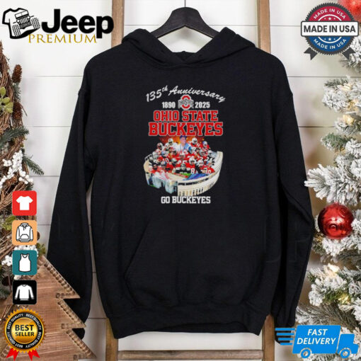 Official 135th anniversary 1890 2025 Go Ohio State Buckeyes team shirt