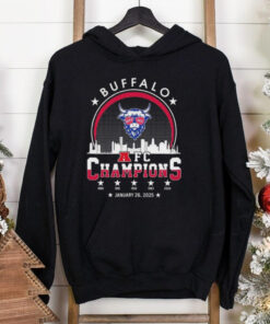 Official Buffalo American Football 2024 2025 AFC Champions The American Football Champs Skyline Logo Shirt