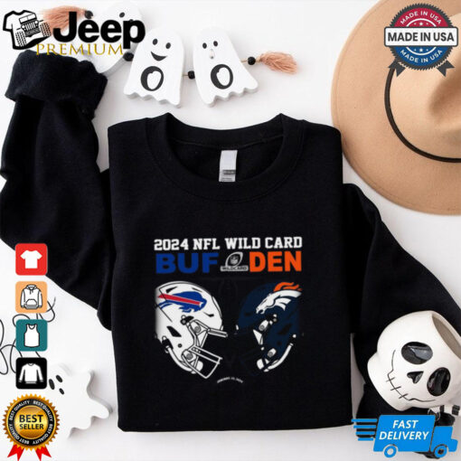 Official Denver Vs Buffalo 2024 25 NFL Wild Card Dueling Helmet T Shirt
