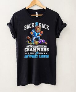 Official Detroit Lions Beats Chicago Bears Green Bay Packers Minnesota Vikings Back 2 Back NFC North Division Champions 2023 2024 Mascots Shirts