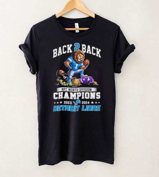 Official Detroit Lions Beats Chicago Bears Green Bay Packers Minnesota Vikings Back 2 Back NFC North Division Champions 2023 2024 Mascots Shirts