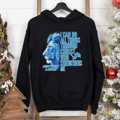Official Detroit Lions I Can Do All Things Through Christ Who Strengthens Me Mascot T shirts