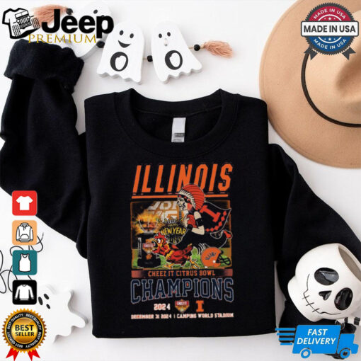 Official Illinois 2024 Cheez It Citrus Bowl Champions Mascot Shirt