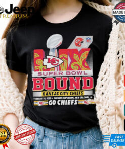 Official Kansas City Chiefs Super Bowl LIX Bound Go Chiefs 2025 Helmet NFL T shirts