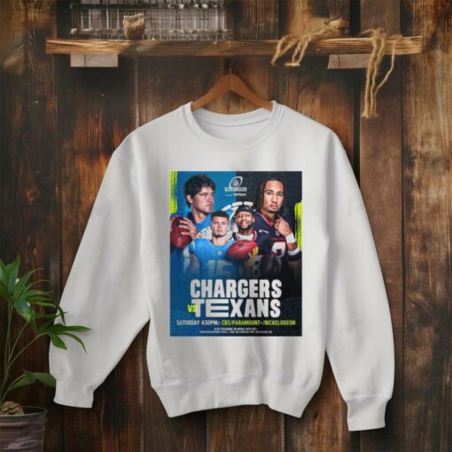 Official Los Angeles Chargers Vs Houston Texans NFL Wild Card Saturday Kicking Off The Postseason In Houston Poster t shirt