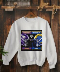 Official Minnesota Vikings vs Los Angeles Rams Skol Monday ABC Helmet Sports Report Poster t shirt