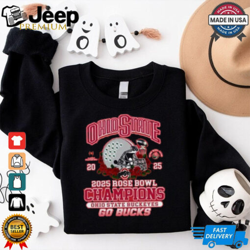 Official Ohio State 2025 Rose Bowl Champions Buckeyes Go Bucks Unisex T Shirt