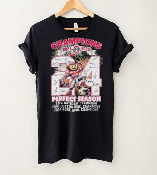 Official Ohio State Buckeyes Beat Notre Dame Fighting Irish Helmet 2024 Cotton Bowl Champions 2024 Rose Bowl Champions National Champions 2024 2025 Mascot Signatures T shirts