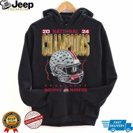 Official Ohio State Buckeyes College Football Playoff 2024 National Champions Mineral Wash Helmet t shirt