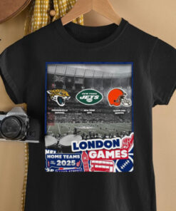 Official Poster Jacksonville Jaguars New York Jets Cleveland Browns 2025 NFL London Home Team t shirt