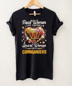 Official Real Women Love Football Smart Women Love The Washington Commanders Redskins Heart Diamond T shirts